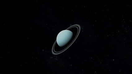 Planet Uranus Floating in space beautiful space scene