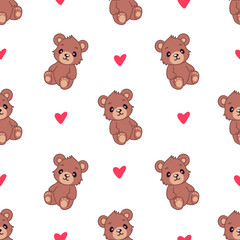 seamless pattern with teddy bears