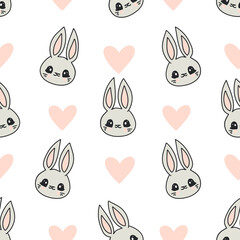 seamless pattern with rabbits