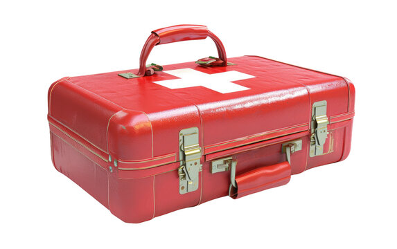 Emergency Medical Supplies Still Life on a transparent background