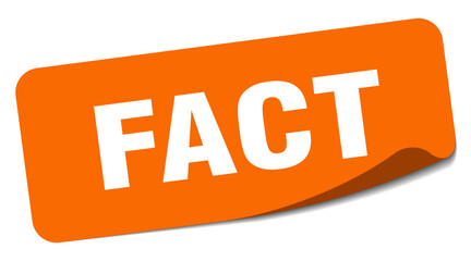 fact sticker. fact label