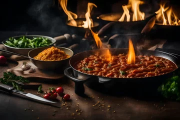 Keuken spatwand met foto hot chili pepper © azka
