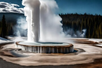 geyser in park national park - Powered by Adobe
