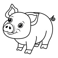 A cute drawing of pig