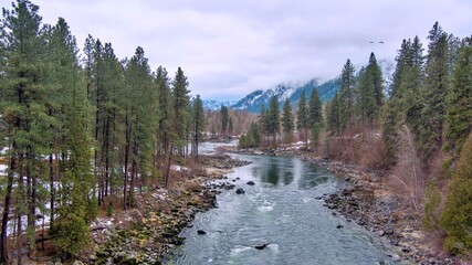 The Wenatchee River on a cold December day