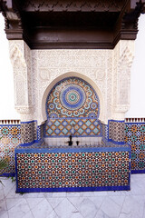 The Great Paris Mosque.  Islamic mosaics decoration.  Architecture.  France.