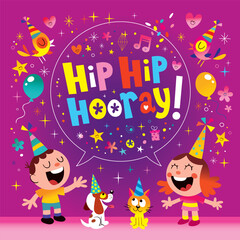 Hip hip hooray - Happy Birthday celebration design