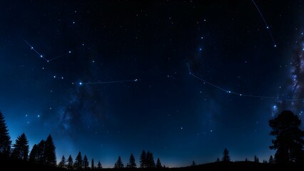 Constellations in the night sky.