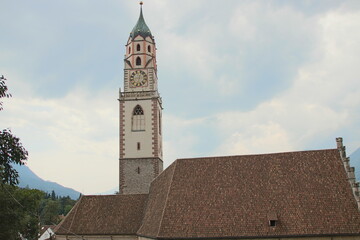 The cathedral of Merano in Trentino Alto adige - obrazy, fototapety, plakaty