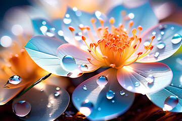 background with flowers Generative AI