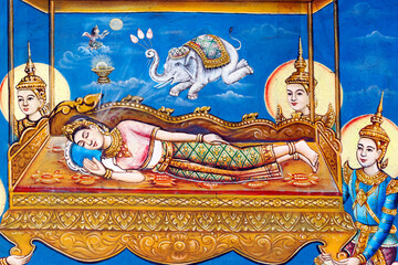 Mongkol Serei Kien Khleang Pagoda.  Life of Siddhartha Gautama, the Buddha.  Life of Siddhartha...