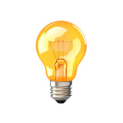 cartoon design illustration light bulb concept isolated on transparent background Remove png, Clipping Path, pen tool