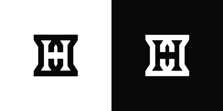 Bold and unique  letter HC initials logo design