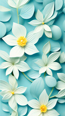 Fototapeta na wymiar white flowers on a blue background