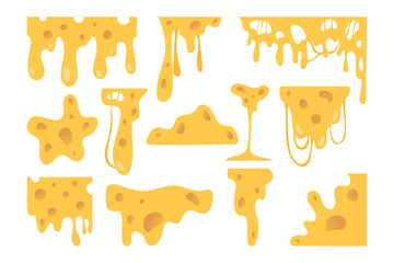 Melting Cheese Corner Background Illustration