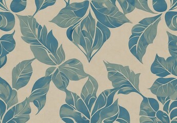 abstract pattern with ornamental leaves, decorative ceramic tile
