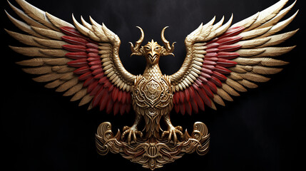 Garuda Pancasila bird logo without background, Generate AI.