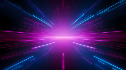 Abstract geometric lines background, technological lines background and light effects, 3D rendering