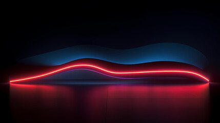 Abstract geometric lines background, technological lines background and light effects, 3D rendering