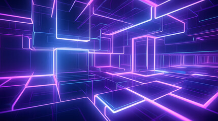 Technology abstract lines background and light effects, technology sense background