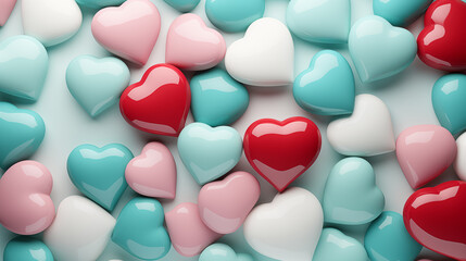 Valentine's Day background in hearts