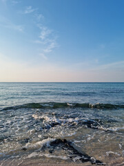 This is Gwakji Beach in Jeju Island, which has basalt rocks.