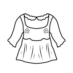 Dress Baby Outline 