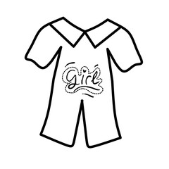 Dress Baby Outline 