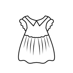 Dress Baby Outline 