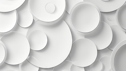A pattern of white circles arranged on a wall. Suitable for background designs, interior decor, or abstract graphic elements for various print and digital media projects.