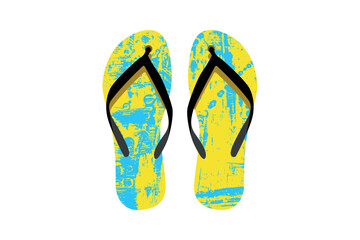 Summer beach flip-flop vector with texture pattern