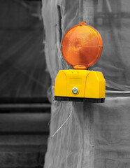 construction lamp on a construction site