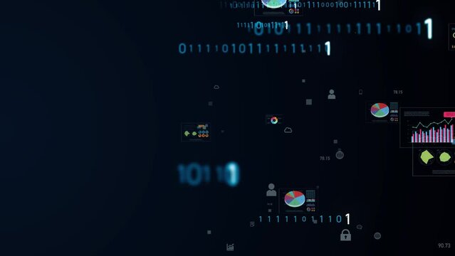 Digital transformation and statistics data concept.