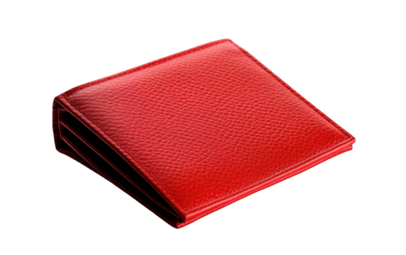 RFID Blocking Wallet in a Modern Design On White or PNG Transparent Background.