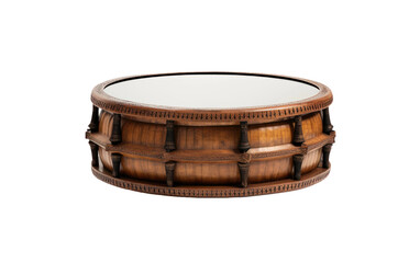 Tabla Drum Shaped Coffee Table for Musical Ambiance On White or PNG Transparent Background.