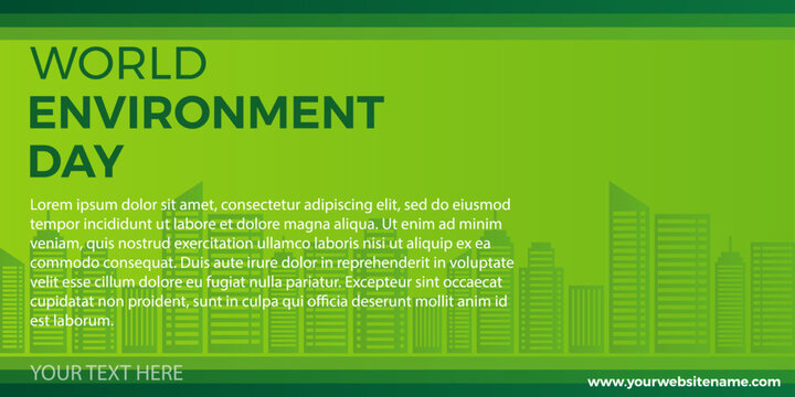 world environment day green banner vector design
