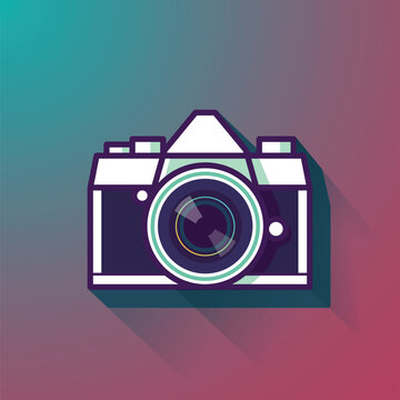 Photo camera icon. Vector illustration