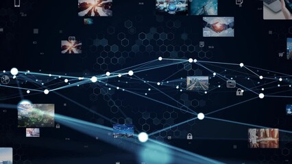 Communication network and various technology concept. - Powered by Adobe