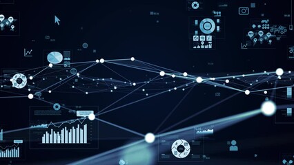 Communication network and statistics data concept. - Powered by Adobe