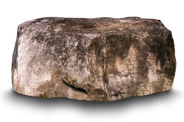 Set of stones white background Clipping path