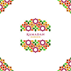 Geometric Ramadan Kareem Greeting Design