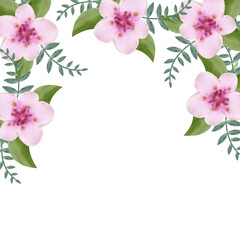 Naklejka premium wedding flower frame