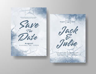 Wedding invitation with abstract watercolor background