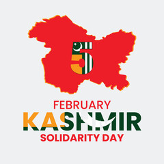 Kashmir solidarity day, international human solidarity day 5th February social media post, banner design vector eps