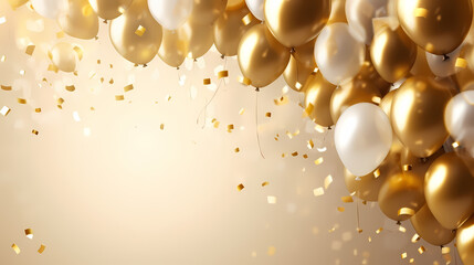 Celebration background with balloon decoration with copy space