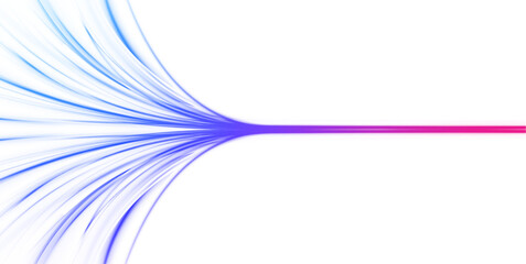Luminous green neon waves PNG. Colored shiny sparks of spiral wave. A colorful motion background of city light trails.  Curved bright speed line swirls.
