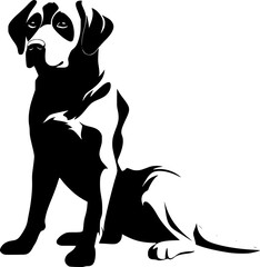 Labrador Dog SVG Sitting Facing Left