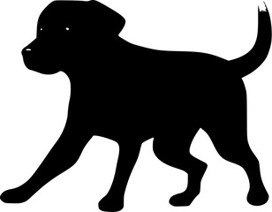 Labrador Dog SVG Silhouette Running Left