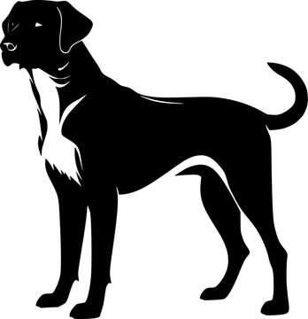 Labrador Dog SVG Standing Attention Facing Left