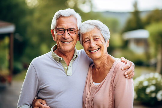 portrait photography of happy senior citizen couple 